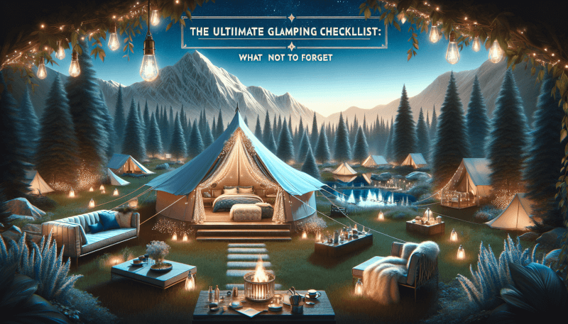 the ultimate glamping checklist what not to forget
